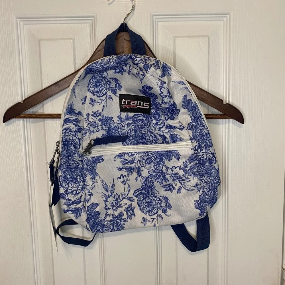 Trans by JanSport Meadow‎ Mini Backpack Turkish Ocean Vintage Floral JS0A3EPH3L7